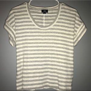 Grey & White Top